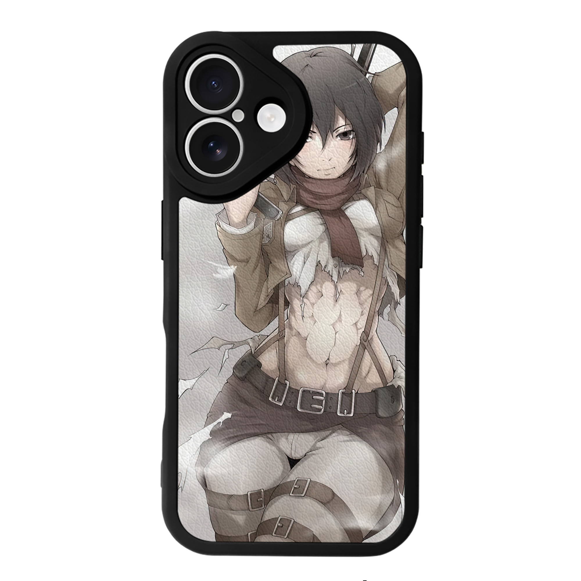 （画像用） 進撃の巨人 Attack on Titan 【iPhone 16シリーズ対応】シリコンスマホケース（レザー調） 材質：シリコン
